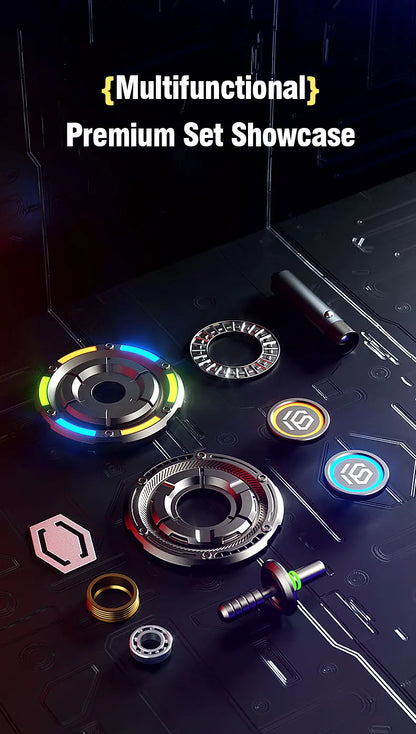 EDC Fidget Spinner Metal Luminous Push Card Coin Stress Toy