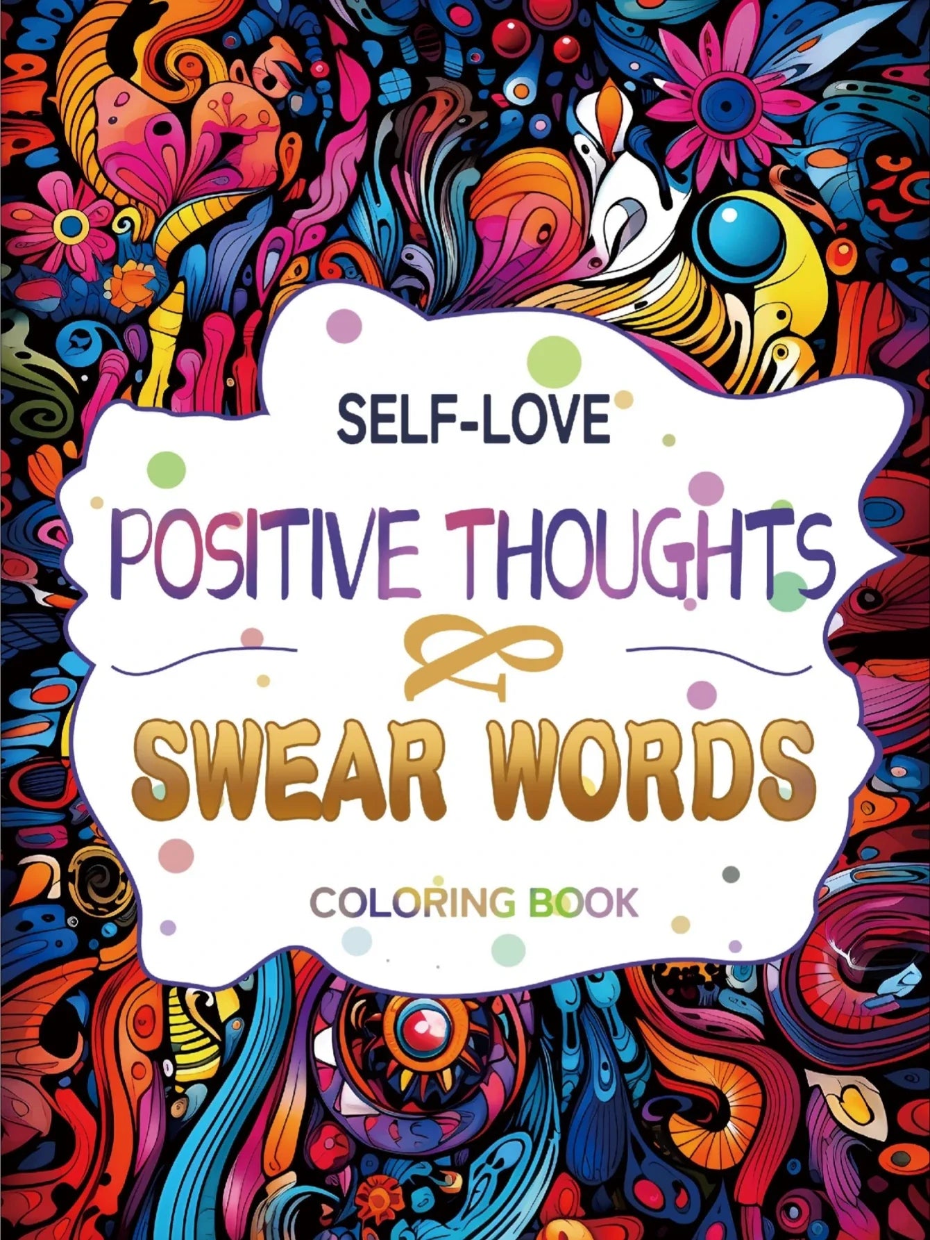 Coloring Book Upgraded Thick Paper Mindfulness Positive Thoughts And Swear Words Holiday Gift 2025 Stress Relief