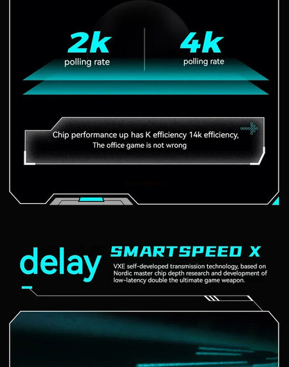 Gaming Mouse Wireless Lightweight Ambidextrous 26000 DPI