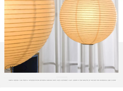 Japandi Wabi Sabi Round Pendant Light E27 LED Hanging Cozy Lamp