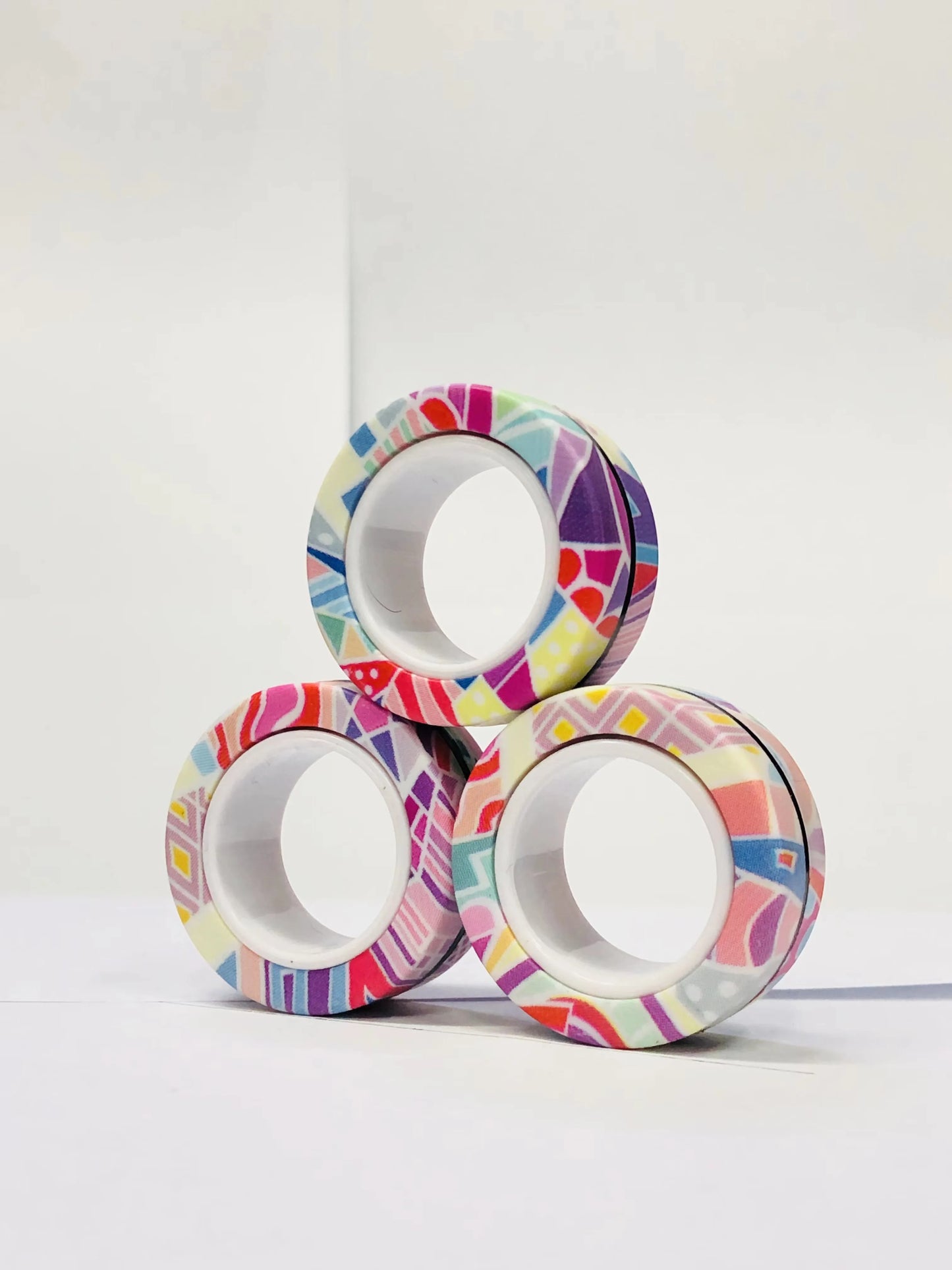 Magnetic Fidget Rings Set 3Pcs Stress Relief Spinner