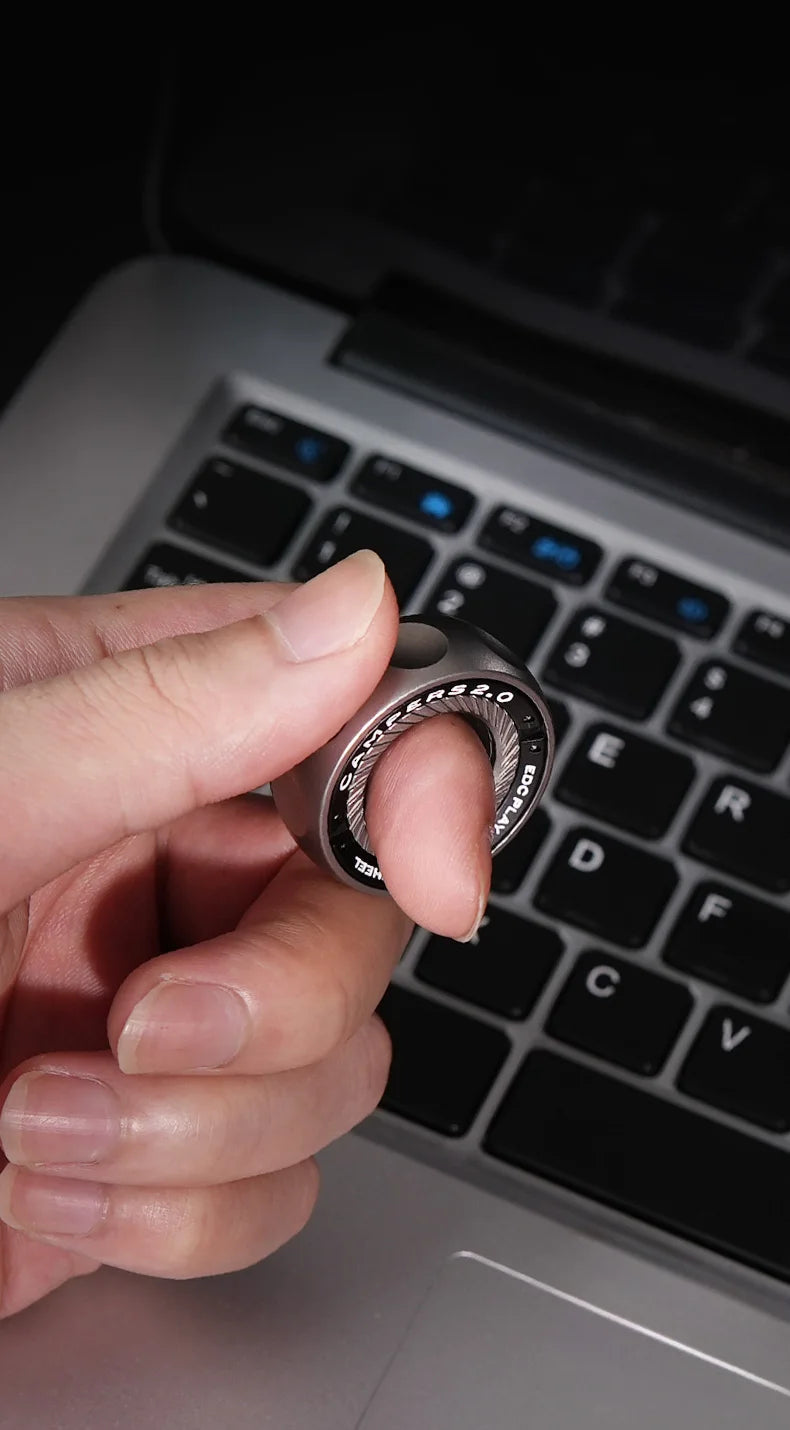 Magnetic Ratchet Fidget Ring Stainless Steel EDC Gift