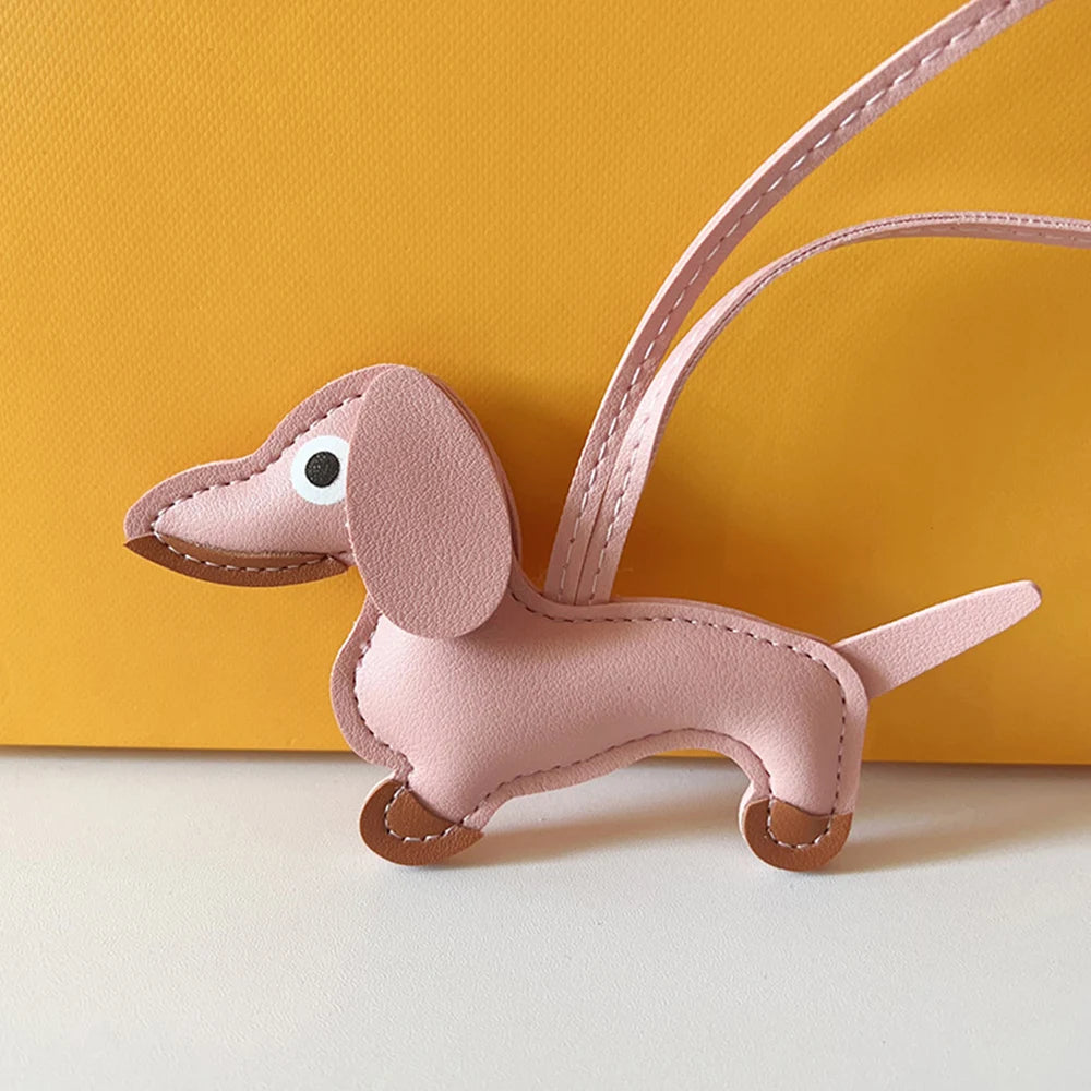 Björn nyckelring PU-läder mini väska charm söt gåva accessoar