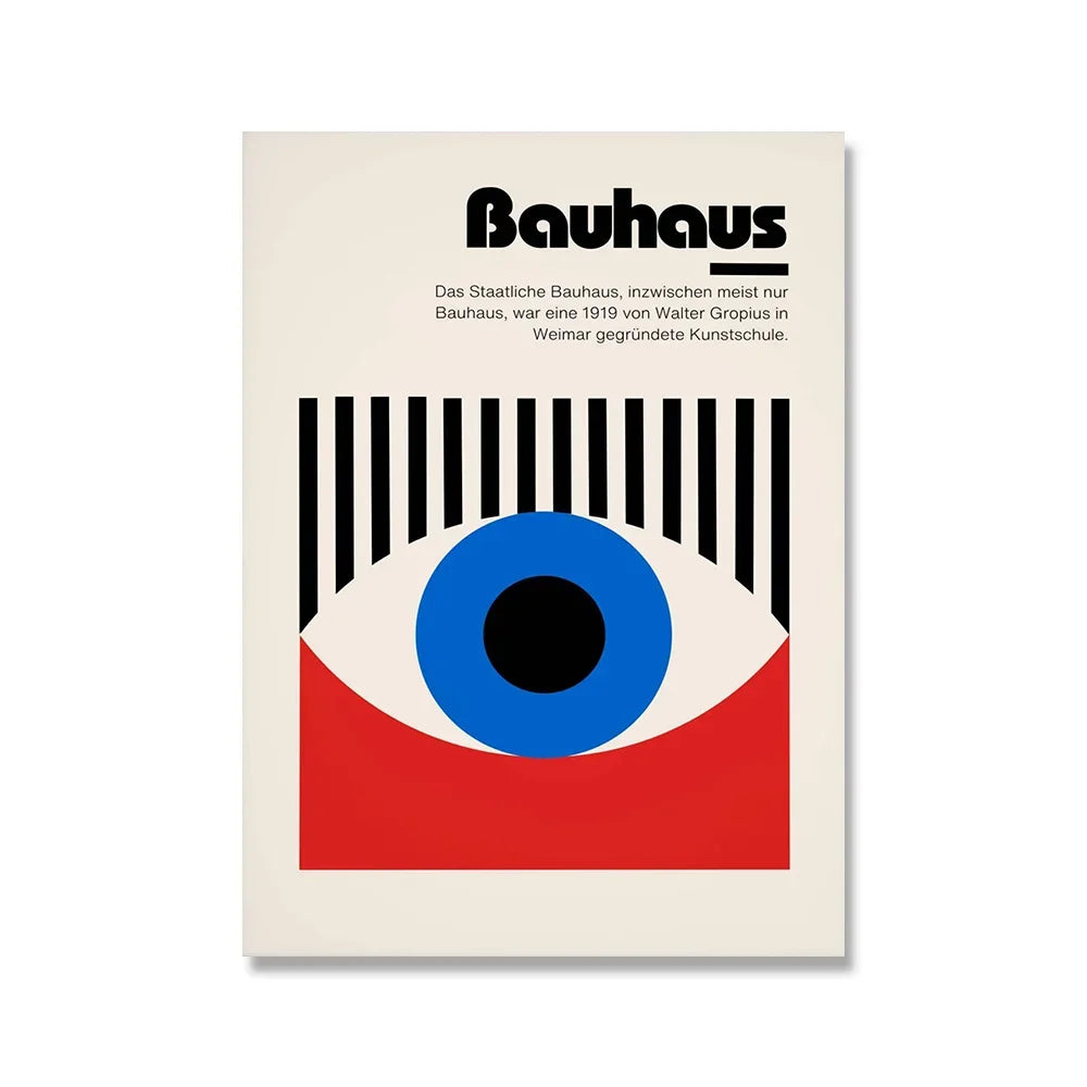 Impression sur toile murale Bauhaus avec citation rose moderne nordique