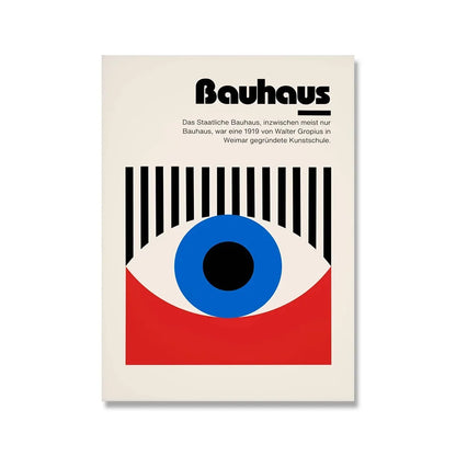 Impression sur toile murale Bauhaus avec citation rose moderne nordique