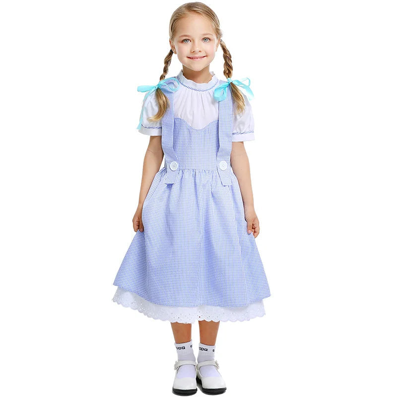 Dorothy blå gingham kjole kostyme Halloween 2025 cosplay