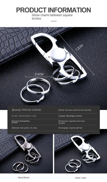 Fidget Spinner Keychain Stainless Steel EDC Gift 2025