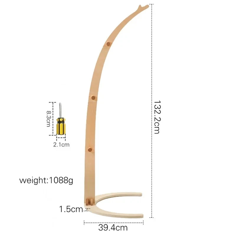 Wooden Baby Mobile Crib Arm Holder Newborn Sensory Toys