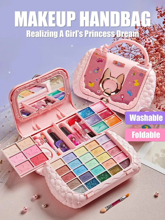 Kit de maquillaje para niños lavable no tóxico juego de cosméticos de imitación regalo viral otoño 2025