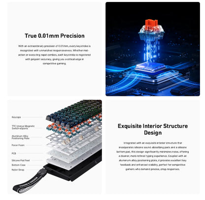 Teclado de juego magnético de 68 teclas con efecto Hall y RGB topográfico