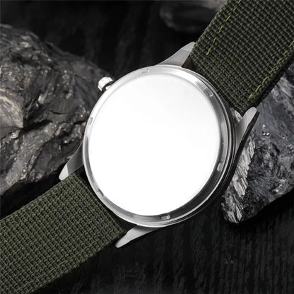 Quartz Field Watch Nylon Strap Military Style Date Luminous