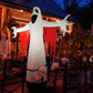 Giant Halloween Inflatable Ghost with LED Green Eyes – Scary Yard Decoration for Halloween Parties