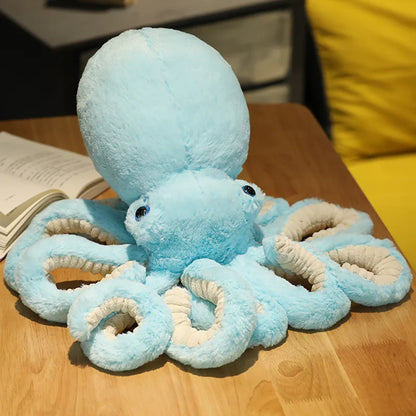 Jouet Poulpe en Peluche Coussin Créature Marine Réaliste en Peluche