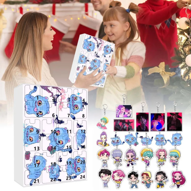 Kpop adventskalender 24 dagen demonjagers sleutelhanger cadeau