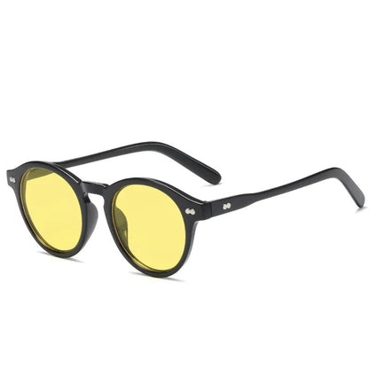Retro Round Sunglasses for Women Men Vintage Black UV400 Outdoor Eyewear Stylish Sun Glasses