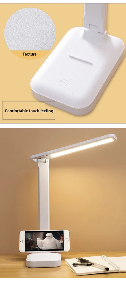 Lampada da scrivania LED touch dimmerabile ricaricabile protezione occhi