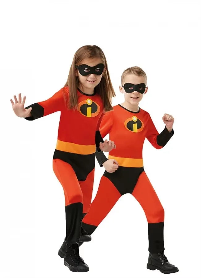 The Incredibles rood superheldencosplaypak en masker, complete set voor kinderen en volwassenen, Halloween 2026