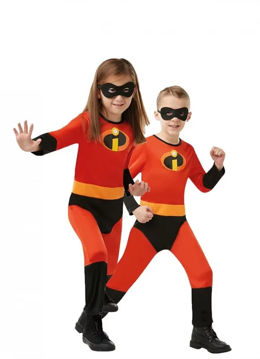The Incredibles rood superheldencosplaypak en masker, complete set voor kinderen en volwassenen, Halloween 2026
