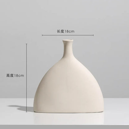 Keramisk vase embryo skulpturell bordvase nordisk minimalistisk hjemmeinnredning høst 2025 ideell for tørket blomstervisning