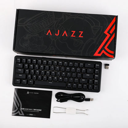 Teclado mecánico 68 teclas inalámbrico Bluetooth RGB efecto Hall