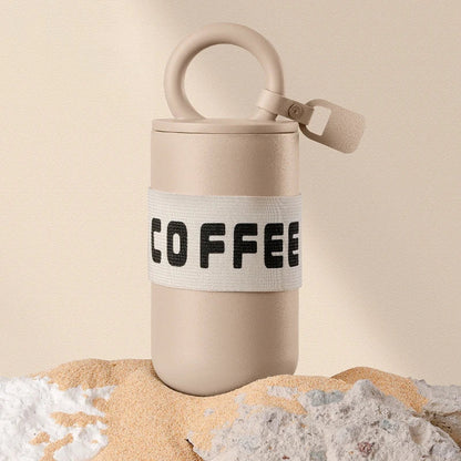 Koffiereisbeker 304 roestvrij staal 460ml geïsoleerde tumbler draagbaar met handvat modieus schattig herfst 2025