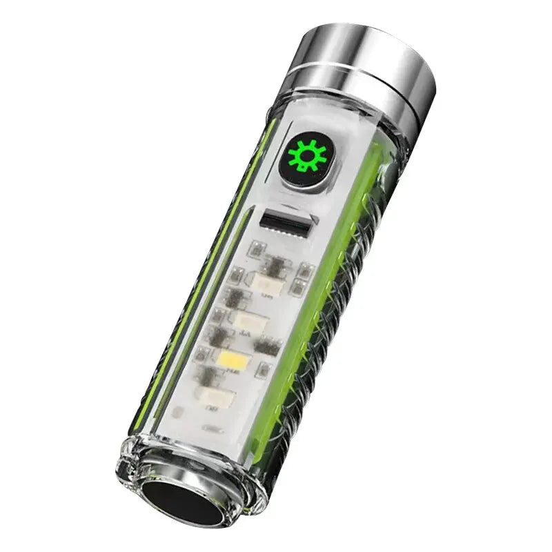 Torcia LED MINI ricaricabile USB C con magnete per campeggio e Torcia LED MINI ricaricabile USB C con magnete per campeggio e