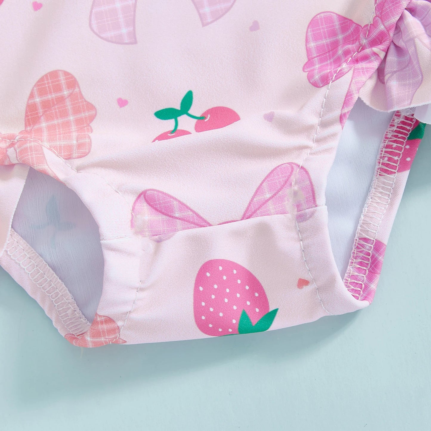 Soft Girls' Rash Guard Swimsuit Set - Zip-Up, Floral Print, Polyester, With Hat, For Summer Beach And Pool
