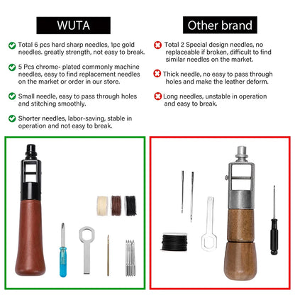 Kit de couture en cuir – ensemble d'outils premium pour couture à la main pour artisanat cuir et réparation de toile, cadeau automne 2026