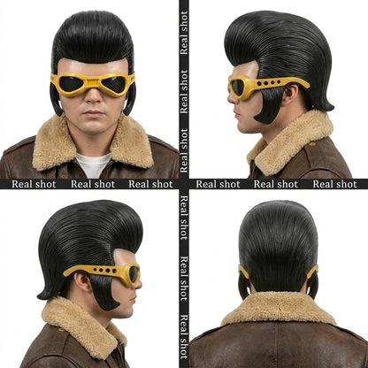 Elvis Presley Latex Half-Face Celebrity Cosplay Mask for Adults Halloween 2026