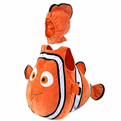 Nemo-kostuum als clownvis voor peuters, met capuchon, rollenspelkostuum voor feestelijke optredens, Halloween en verkleedfeesten 2026