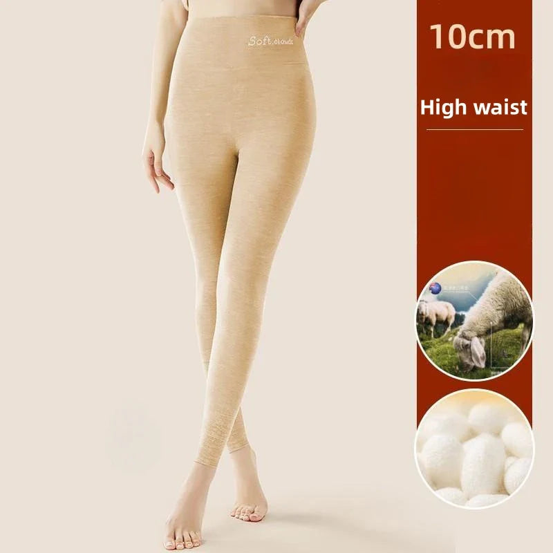 Seidenvelours Thermo-Leggings für Damen - Hohe Taille mit Bauchkontrolle & Po-Lifting Winterhose