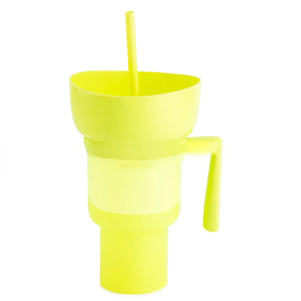 Vaso para bocadillos 2 en 1 Tazón para bocadillos Vaso antisalpicaduras a prueba de fugas Vaso para palomitas Estadio Noche de película Otoño 2025