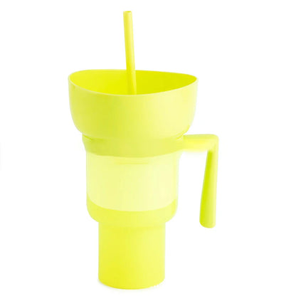 Vaso para bocadillos 2 en 1 Tazón para bocadillos Vaso antisalpicaduras a prueba de fugas Vaso para palomitas Estadio Noche de película Otoño 2025