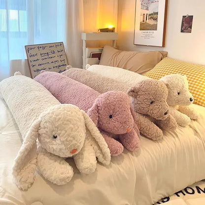 Cuscino per il corpo Grande Coniglio Peluche Decorativo Cuscino lungo imbottito Animale Cuscino autunno 2025 Compagno accogliente per il letto e cuscino da viaggio