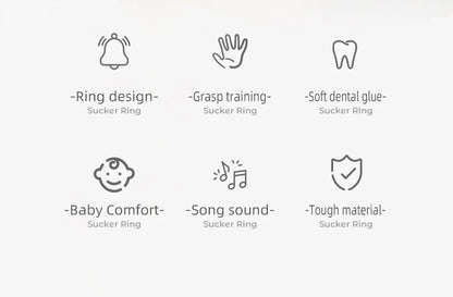 Baby kalmerende rammelaar zuignap speelgoed voor pasgeborenen sensorisch