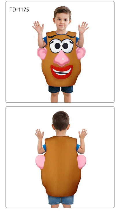 Bijpassende cosplaykostuumset voor koppels als Mr. en Mrs. Potato Head, Halloween-, carnaval- en feestoutfit 2026