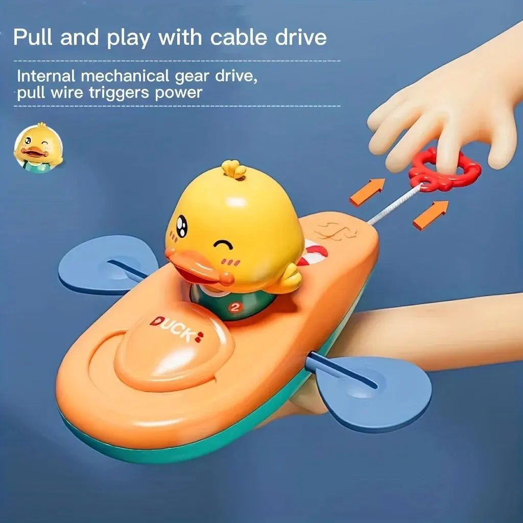 1 Pc Little Yellow Duck Kayak Toy for Kids Bath Time Fun