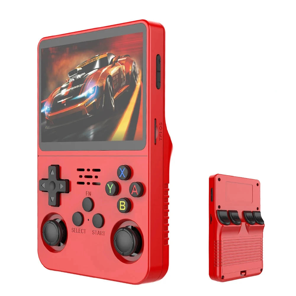 Consola de videojuegos portátil retro R36S - Pantalla IPS de 3,5", almacenamiento de 64 GB, sistema Linux