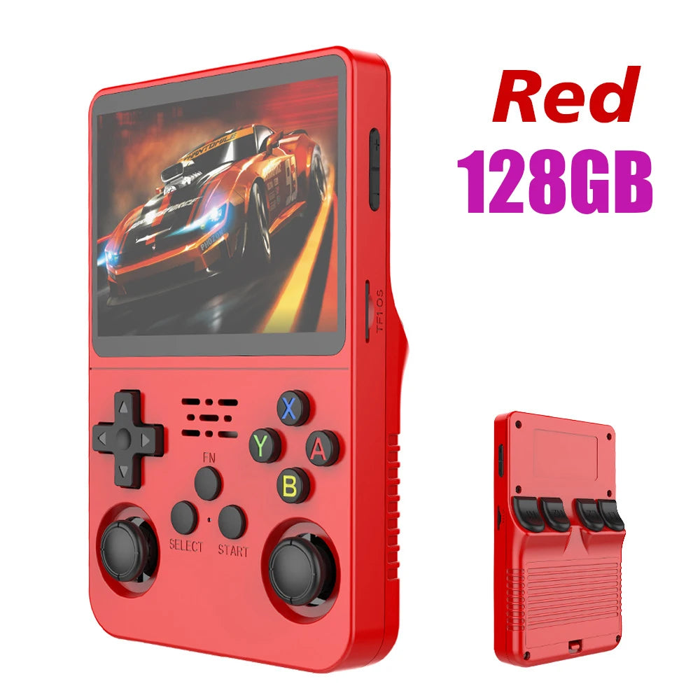 Portable R36S Retro Handheld Video Game Console - 3.5" IPS Screen, 64GB Storage, Linux System