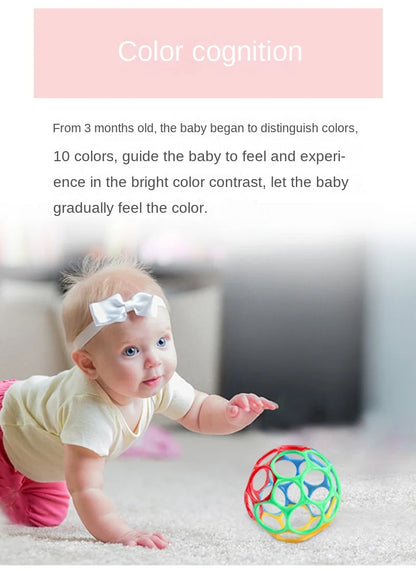 Sonajero mordedor pelota juguetes sensoriales para recién nacidos suaves y seguros