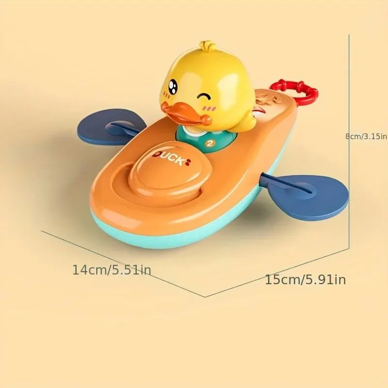 1 Pc Little Yellow Duck Kayak Toy for Kids Bath Time Fun