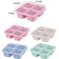 Portable 4-Compartment Snack Containers - Reusable Meal Prep for Kids & Adults, Leak-Proof Storage