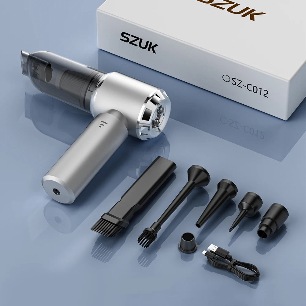 Aspiradora de coche inalámbrica mini de mano fuerte 6000mAh