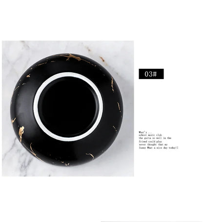 Marmor Keramik Skål Set Nordisk Bordstablett Minimalistisk