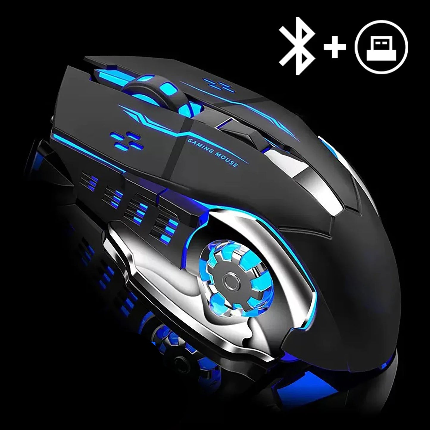 Draadloze Oplaadbare Gaming Muis Bluetooth Stil Achtergrondverlichting