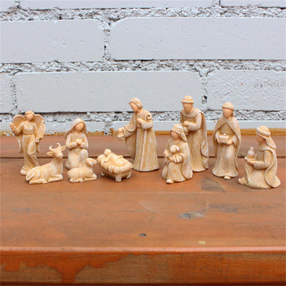 Nativity Set 10-Piece Resin Nativity Scene For Christmas Decor, Timeless Religious Ornaments Gift Idea