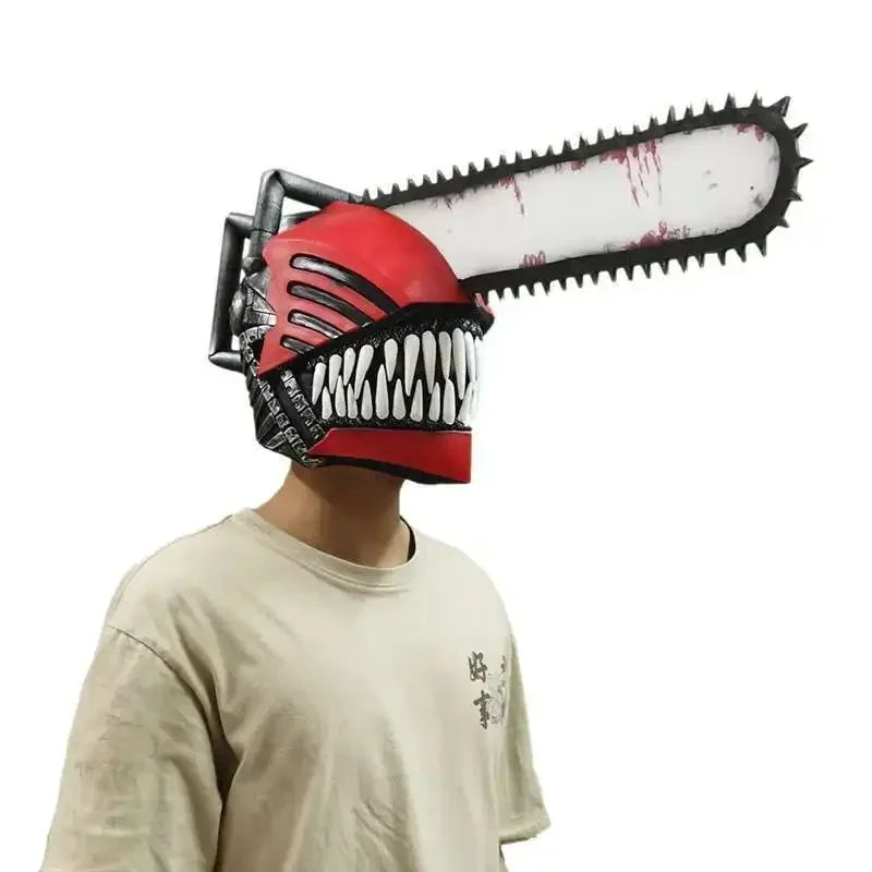 Chainsaw Man Denji latex anime-cosplaymaskerhelm voor heren en volwassenen, Halloween-carnavalaccessoire 2026