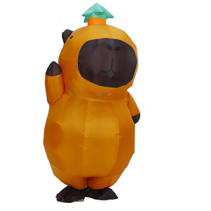 Opblaasbaar capibara-cosplaykostuum voor volwassenen, stripfiguurdierenpak voor Halloween, carnaval en optredens 2026