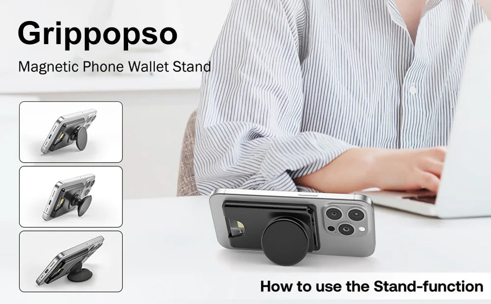 Magnetic Wallet With Expanding Grip For Phones Universal Card Holder Case Anti Scratch And Dustproof Back To School 2026