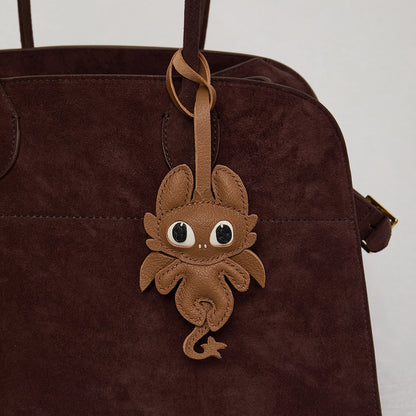 Porte-clés porte-bonheur en cuir sans visage noir confortable mignon cadeau